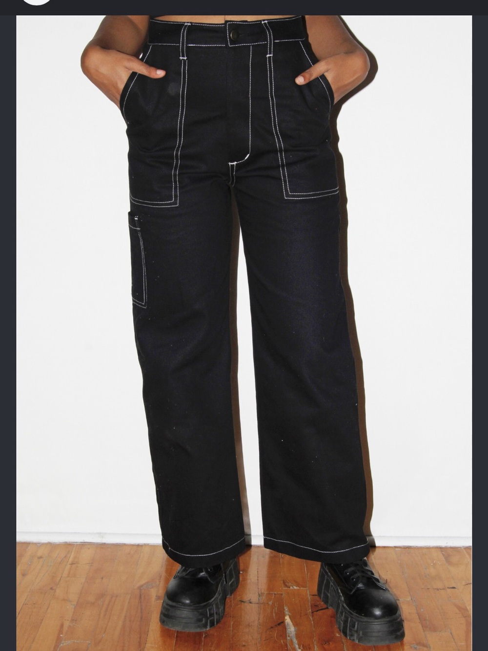 Retrod XS Men's Black Contrast-Stitch Workwear Jeans (27-28 waist) like new - Picture 13 of 13